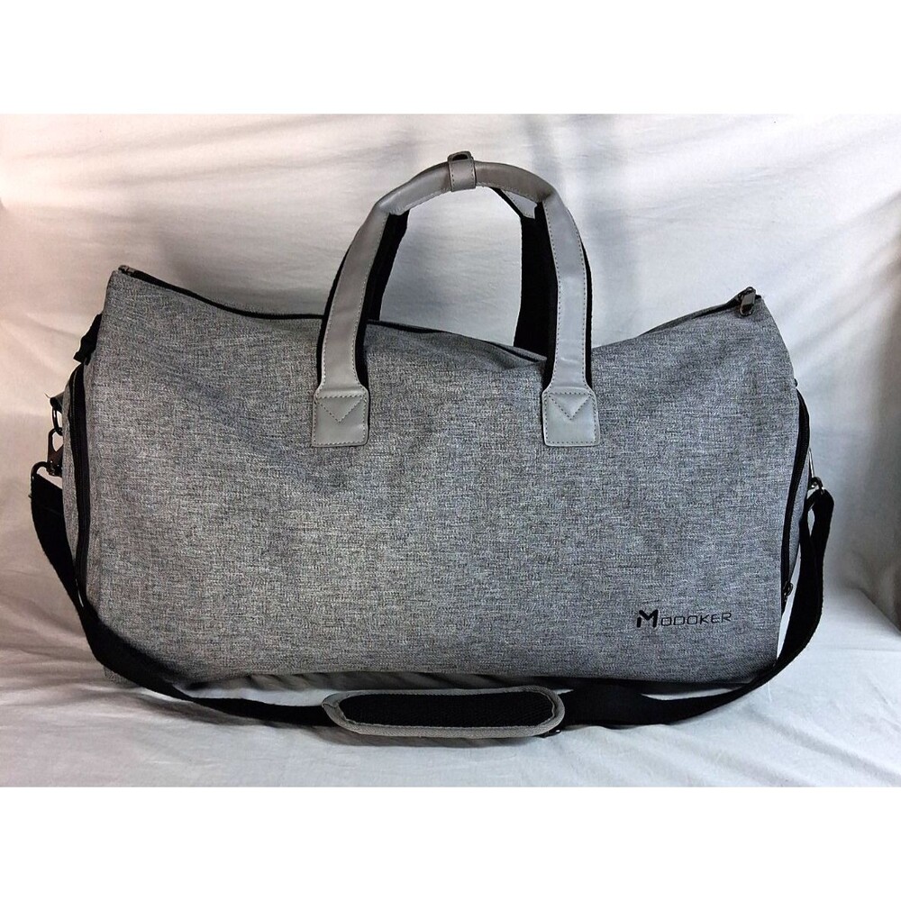 Modoker Large Sports Gym Duffel Gray Travel Workout Convertible Garment Carry On